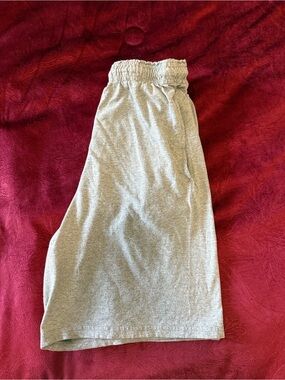 Men's Casual Elastic-Waist Gray Shorts